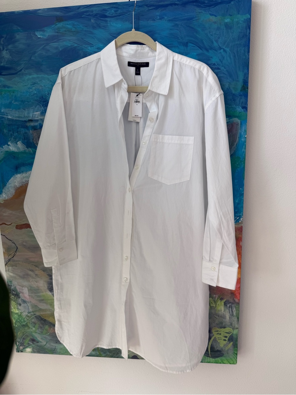 Banana Republic Women’s dress ‘White Men's Casual Long-Sleeve Button-Down Shirt’